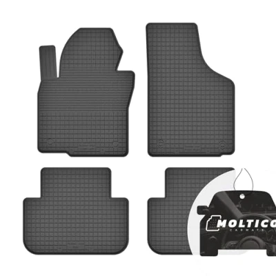 Abbildung von Gummimatten mit Rand Auto Fußmatten Gummi Automatten Passgenau 4 teilig Set passend für Volkswagen Touran II 2010 2015