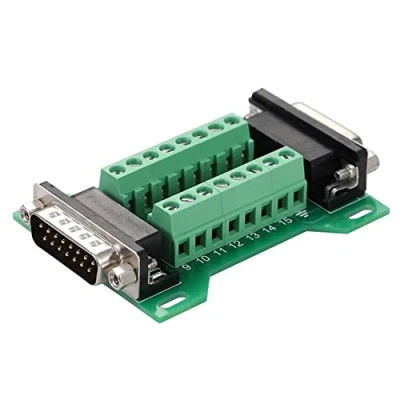 Abbildung von PENGLIN DB15 Stecker auf Buchse, Seriell, RS232 D Sub 15 polig, Seriell Adapter
