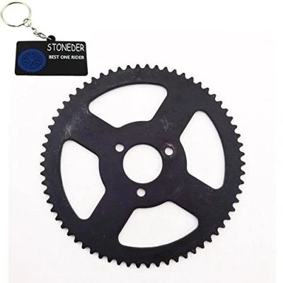 Abbildung von STONEDER Schwarzes 25H 66 Zähne hinteres Kettenrad für 2 Takt 47cc 49cc Motor chinesisches Mini Moto Pocket Bike Minimoto