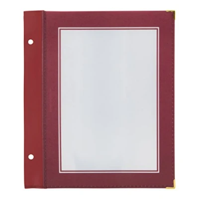 Abbildung von Securit Wood Range A5 Menükarteneinsätze für doppelseitigen 5er. Satz, Weinrot