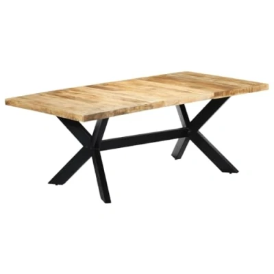 Abbildung von vidaXL Mangoholz Massiv Esstisch Modern Esszimmertisch Holztisch Speisetisch Küchentisch Massivholztisch Tisch Esszimmer 200x100x75cm