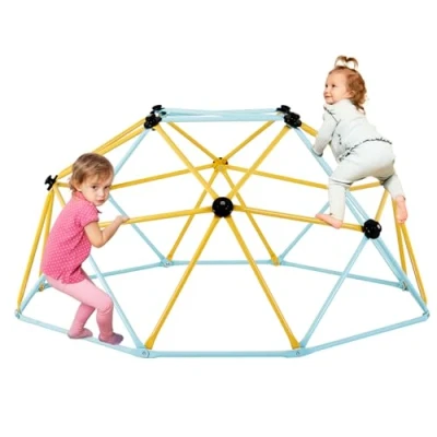 Abbildung von VEVOR Kletterkuppel 1,80 m hohes geometrisches Spielzentrum für Kinder von 3 bis 9 Jahren, Klettergerüst 272 kg Tragfähigkeit, mit Klettergriff, Spielgerät Hinterhof Garten