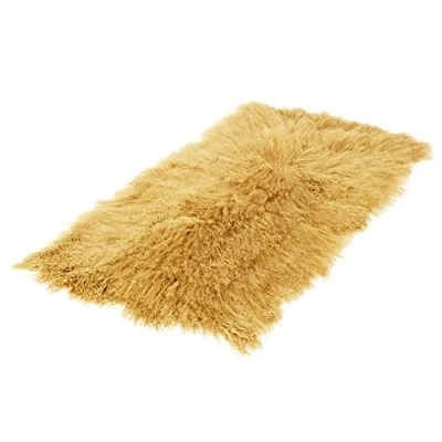 Abbildung von Reissner Lammfelle Tibet Lammfell Auflage TP1 60x120cm Farbe Ocker/Gold JAY18