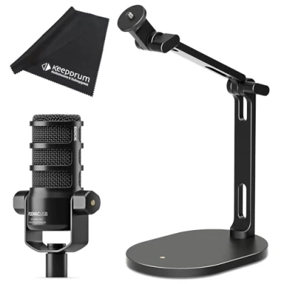 Abbildung von Rode Podmic USB XLR Mikrofon + DS 2 Desktop Stativ keepdrum Tuch