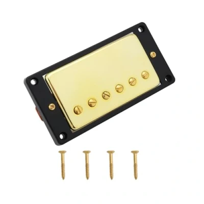 Abbildung von OTOTEC 52 mm Bridge Gitarren Humbucker Doppelspulen Tonabnehmer Goldener für E Gitarre Kompatibel mit LP Stil Gibson Les Paul Schrauben