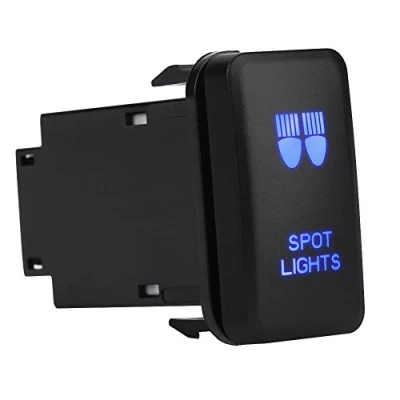 Abbildung von Keenso Auto Kippschalter, 12V Blau LED Ein/Aus Kippschalter für Hilux/Landcruiser/VIGO (SPOT LIGHTS)