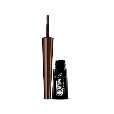 Abbildung von Manhattan Brow Shake Filling Powder, 2in1 Augenbrauenpuder und Eyeliner, Definierte Augenbrauen oder Smokey Eyes Look, Farbe Dark Brown 003, 1 x 2,5g