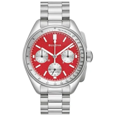 Abbildung von Bulova 96K115 Herrenuhr Chronograph Lunar Pilot Rot mit 2 Bändern