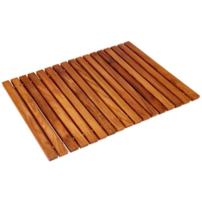 Abbildung von asinox TEK4H4060 Duschmatte aus Teakholz, rollbar, 40 X 60 cm