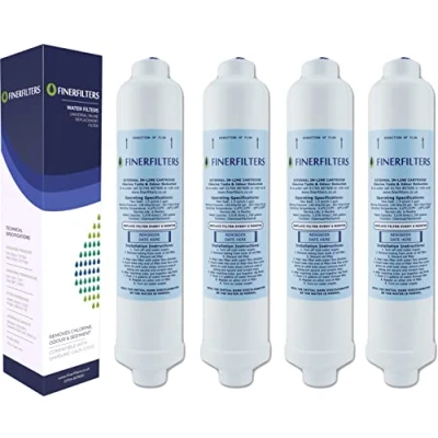 Abbildung von 2 x Finerfilters FF 6010PF Kühlschrank Wasserfilter, kompatibel mit SAMSUNG, LG, Daewoo, GE, Bosch usw. Inline Wasserfiltern