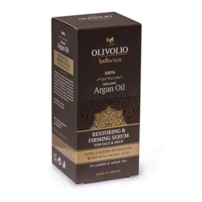 Abbildung von Olivolio botanics Anti Aging straffende/Firming Gesichtsserum mit 100% Bio Arganöl und Hyaluronsäure!