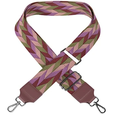 Abbildung von EAZY CASE Verstellbarer Taschengurt, Ersatz Schultergurt für Handtaschen, Schulterriemen Umhängetaschen, breiter Taschenriemen Taschen und Tragetaschen, DIY Taschenband, Mixed Beere