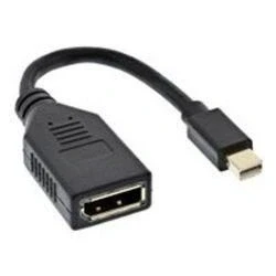Abbildung von InLine 17150S Adapterkabel Mini DisplayPort Stecker zu Buchse, 4K2K, schwarz, 0.15m