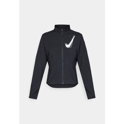Abbildung von Nike Dri FIT Swoosh Damen Laufjacke XS Schwarz Leicht, atmungsaktiv &amp; wetterfest für vielseitiges Training