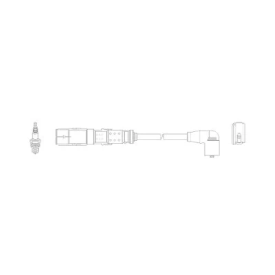 Abbildung von HITACHI 134791 Zündkabelsatz VOLKSWAGEN: Passat B5 Variant, GP Limousine, Touran I, AUDI: A4 A3 Schrägheck, Avant