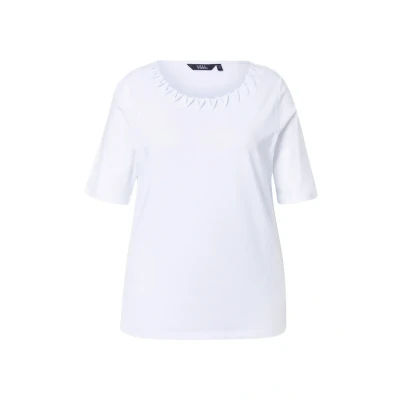 Abbildung von Ulla Popken NECK Short Sleeve TEE Tshirt print, Damen, Größe: 50/52, Snow white