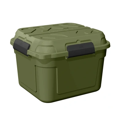 Abbildung von SUNWARE Q Line Wasserdichte Aufbewahrungsbox 90 Liter 601x531x425mm Grün/Schwarz