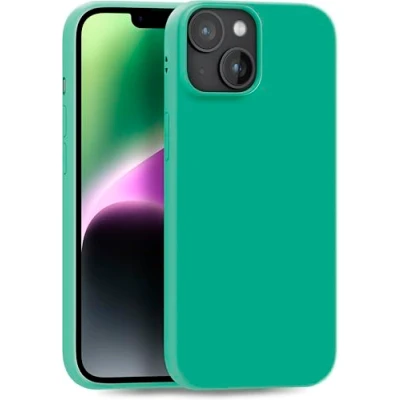 Abbildung von MyGadget Hülle kompatibel mit iPhone 14 Plus robuste Silikon Schutzhülle TPU Case Slim Silikonhülle Back Cover Ultra Kratzfest Handyhülle matt Smaragdgrün