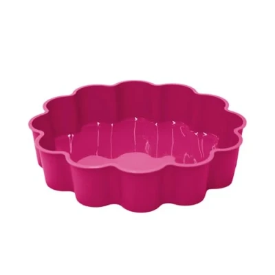 Abbildung von LILY COOK kp5229 Silikon Herzform Kuchenform, um Hand pink/blau/grün, 24 x 5 cm