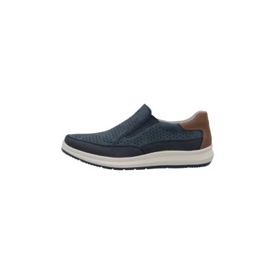 Abbildung von Rieker Herren Low Top Sneaker 16952, Männer Halbschuhe, lose Einlage,Sportschuhe,Freizeitschuhe,Turnschuhe,Laufschuhe,blau (14),45 EU / 10.5 UK