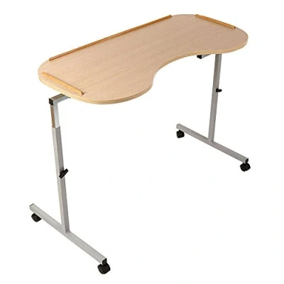 Abbildung von NRS Healthcare M99394 verstellbarer, ergonomisch angepasster Betttisch mit feststellbaren Rollen