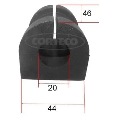 Abbildung von CORTECO 49363595 Stabigummis Hinterachse 20 44 MITSUBISHI: Outlander 2 SUV