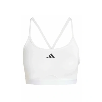 Abbildung von adidas Damen AeroReact Training 3Stripes Bra, White, XS