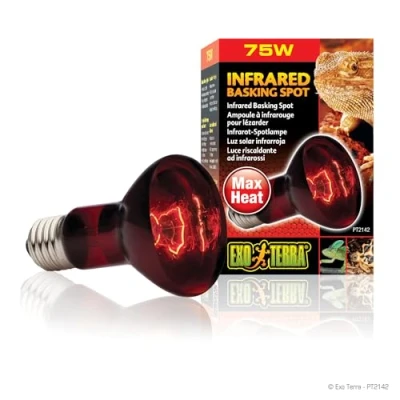 Abbildung von Exo Terra Infrared Basking Spot, Wärmespotlampe, R20, 75W, Fassung E27, 1 Stück (1er Pack)