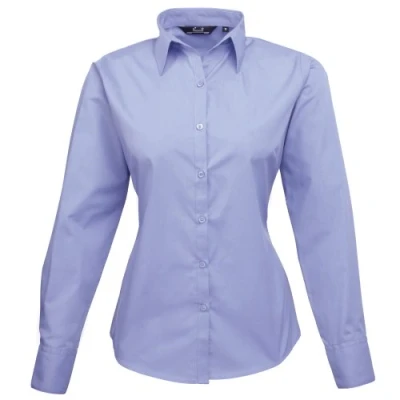 Abbildung von Premier Bluse für Damen Langärmlig (Mittelblau)