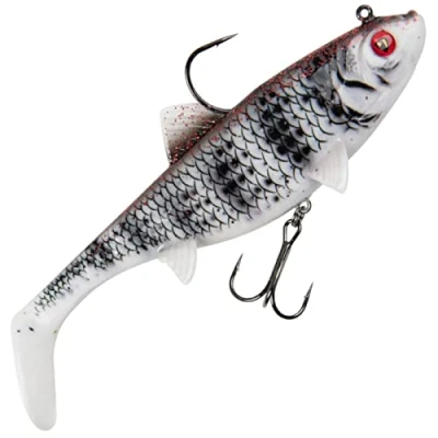 Abbildung von Fox Rage Replicant 18cm 7&quot; Wobble 90g UV Zebra Gummifisch