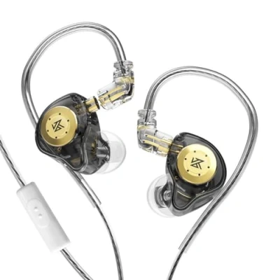 Abbildung von KZ KZ06 EDX PRO Dynamischer In Ear Kopfhörer 5N OFC Sauerstofffreies Kupferkabel HiFi Ohrhörer Gaming Headset mit Geräuschunterdrückung (Mit Mikrofon, Klar)