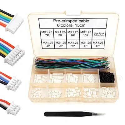 Abbildung von 1,25mm Raster Steckverbinder Steck und vorgecrimpte Kabel, kompatibel mit Molex PicoBlade für Pixhawk 2.4.8 Silicone 15 cm Silikonkabel