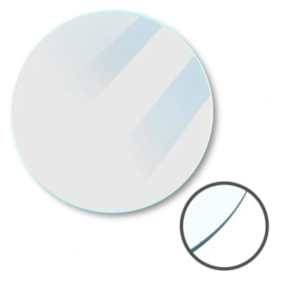 Abbildung von Euro Tische Glasplatte und Tischplatte in 40cm Rund Gestalt, Glasboden mit 6mm ESG Sicherheitsglas, Perfekt Geeignet als Tischplatte, Bodenplatte (Klar Glas)