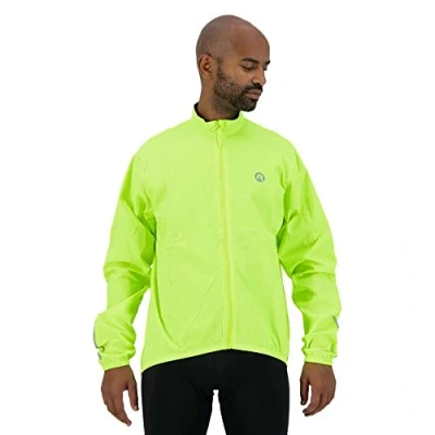 Abbildung von Rogelli Core Fahrradjacke Herren Rennradjacke Winddicht Fluor Größe 5XL
