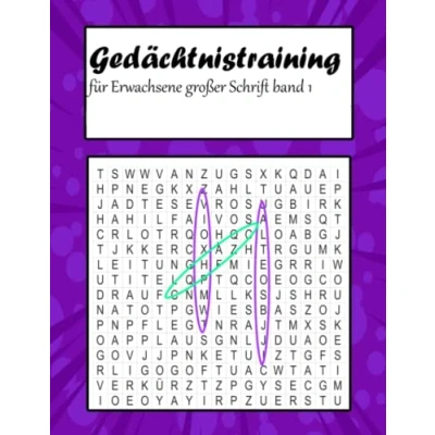 Abbildung von Gedächtnistraining für Erwachsene großer Schrift band 1: Rätselbuch in Senioren und Rentner, Großdruck Gehirnjogging
