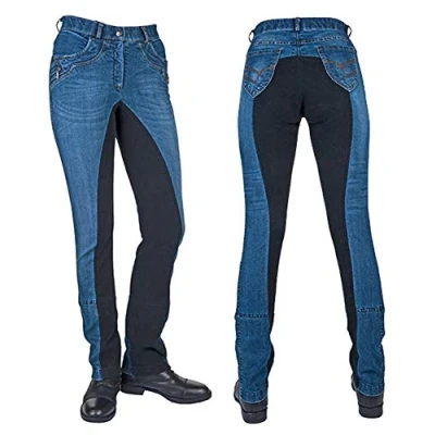 Abbildung von HKM Erwachsene Jodhpur Reithose Classic 1/1 Alos Besatz6969 dunkelblau/dunkelblau38 Hose, 6969 dunkelblau/dunkelblau, 38