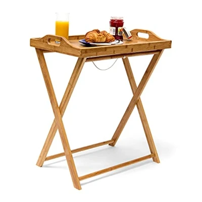 Abbildung von relaxdays Tabletttisch Bambus 63,5 cm natur