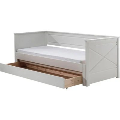 Abbildung von Vipack Bett &quot;Vipack Pino&quot;, (Made in Europe), Kojenbett LF 90x200 cm, ausziehen auf 180x200 Ausf. Weiß lackiert