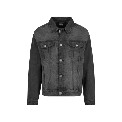 Abbildung von Urban Classics Heavy Ounce BOXY Jeansjacke, Herren, Größe: 4XL, Black washed