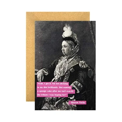 Abbildung von Hallmark Shoebox Collection Geburtstagskarte lustiges Queen Victoria Design