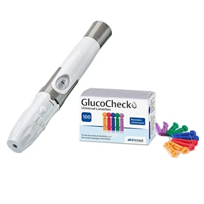 Abbildung von GlucoCheck Stechhilfe + 100 Universal Lanzetten 1 St