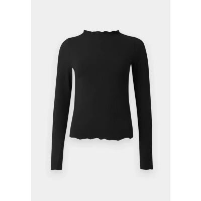 Abbildung von Pieces Pcnicca Langarmshirt, Damen, Größe: Medium, Black