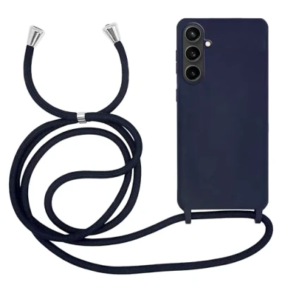 Abbildung von MyGadget Handykette für Samsung Galaxy S23 FE [ Hülle mit verstellbaren Band ] TPU Handyhülle Handyband zum Umhängen Kordel Schnur Case Schutzhülle Lila
