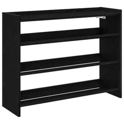 Abbildung von vidaXL Schuhregal Schwarz 80x25x61,5 cm Holzwerkstoff
