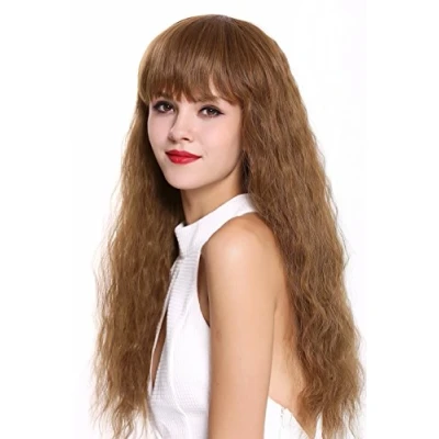 Abbildung von WIG ME UP 10070 110 144/27 Perücke Damenperücke lang dicht kraus gelockt Pony Dunkelblond Rotblond Kupferblond