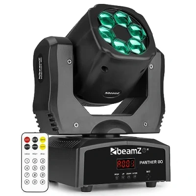 Abbildung von BeamZ Panther 80 LED Moving Head mit rotierenden Linsen