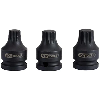 Abbildung von KS TOOLS 515.1173 Kraft Stecknuss M16 12,5 (1/2&quot;)mm (Zoll) Innenvielzahn, Außenvielzahn
