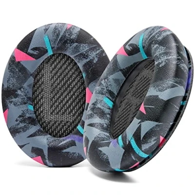 Abbildung von WC Wicked Cushions Ersatz Ohrpolster Kompatibel mit Bose QuietComfort 35 (QC35) &amp; 35ii (QC35ii) Kopfhörern mehr Verbesserter Komfort Langlebigkeit (90s Black)