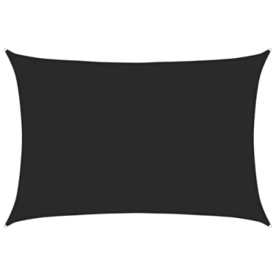 Abbildung von vidaXL Sonnensegel Sonnenschutz Windschutz Sonnendach UV Schutz Sonnenschutzsegel Schattenspender Garten Terrasse Balkon 160g/m² Schwarz 3x4,5m HDPE