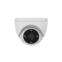 Abbildung von EZVIZ Dome Kamera in weiß, 3MP 2.8mm Optik, IR bis zu 30m, 12V DC und SD Slot 512GB, mit Wi Fi, Mikrofon Lautsprecher, WDR, IP67